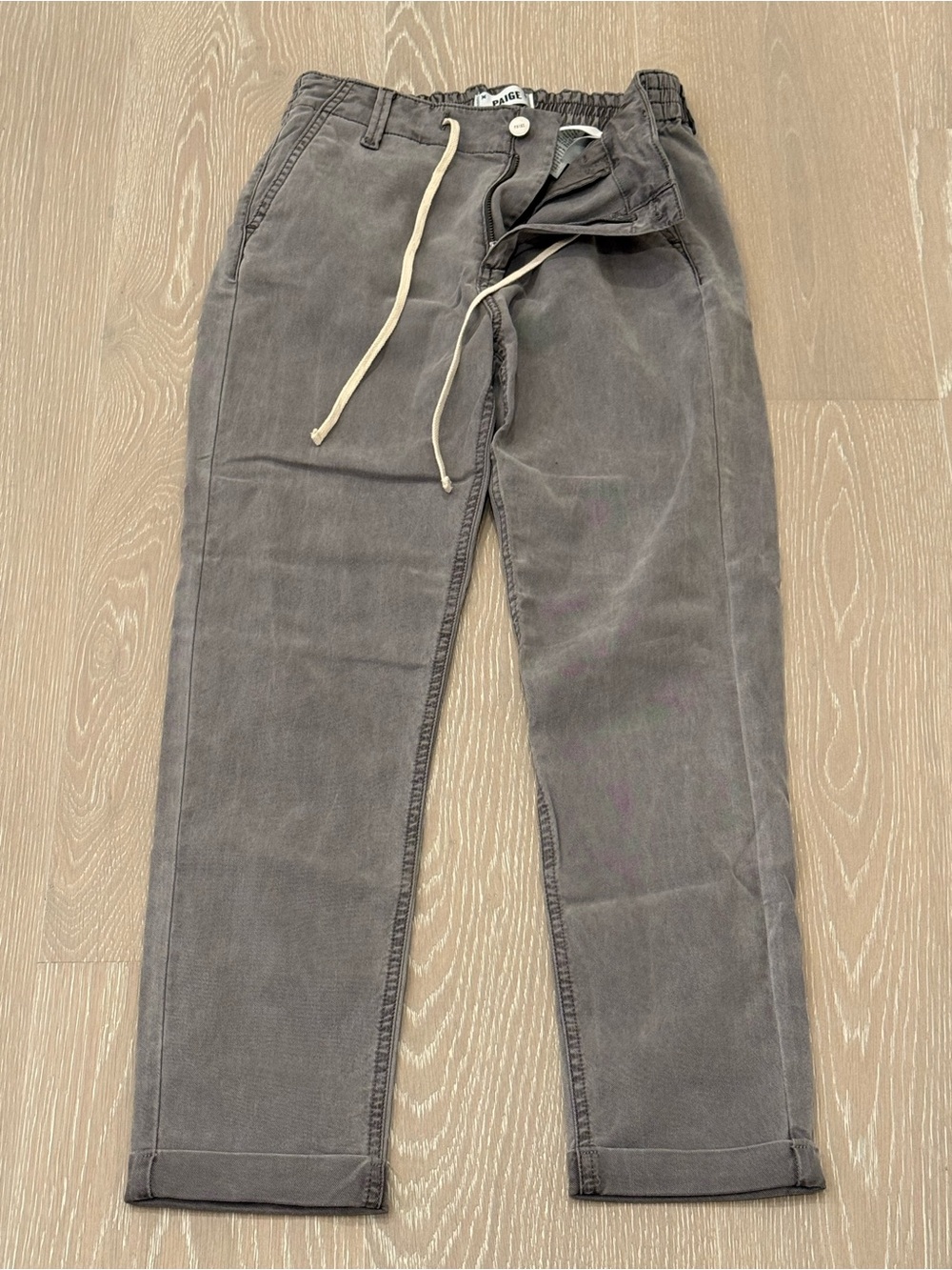Paige Men's Drawstring Casual Pants - Gray